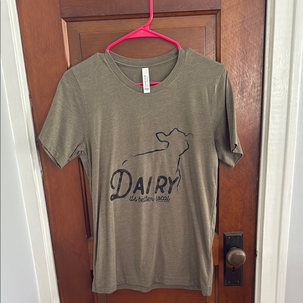 “Dairy It’s Better Local” Olive Green T-Shirt from Wandering Maverick